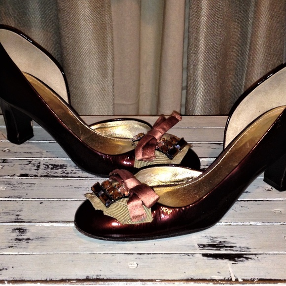 J. Crew Collection Jeweled Patent Leather Pumps